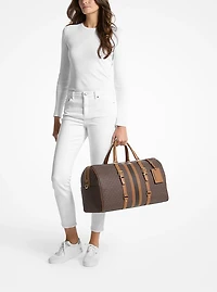 Bedford Travel Extra-Large Signature Logo Stripe Weekender Bag