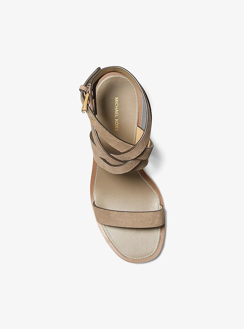 Irene Suede Kitten Heel Sandal