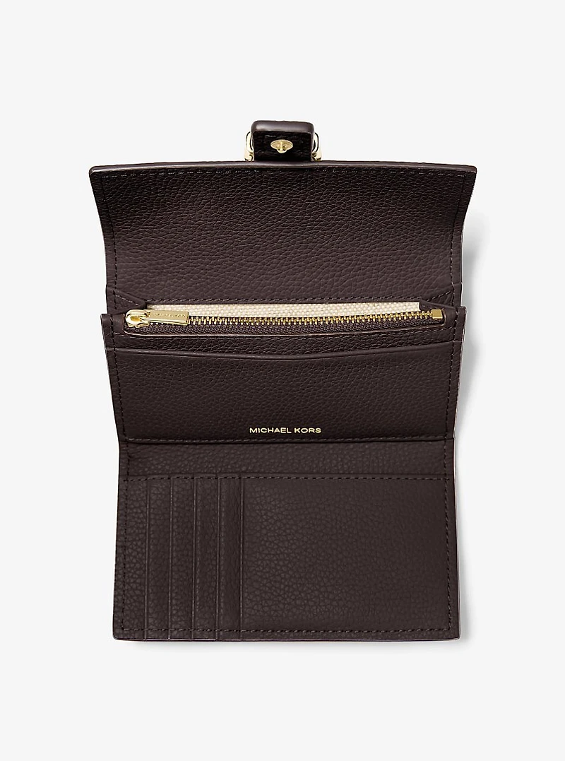 Nolita Medium Pebbled Leather Tri-Fold Wallet
