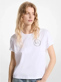 Embellished Logo Organic Cotton T-Shirt
