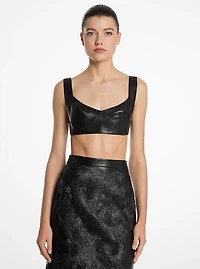 Plongé Leather Bra Top