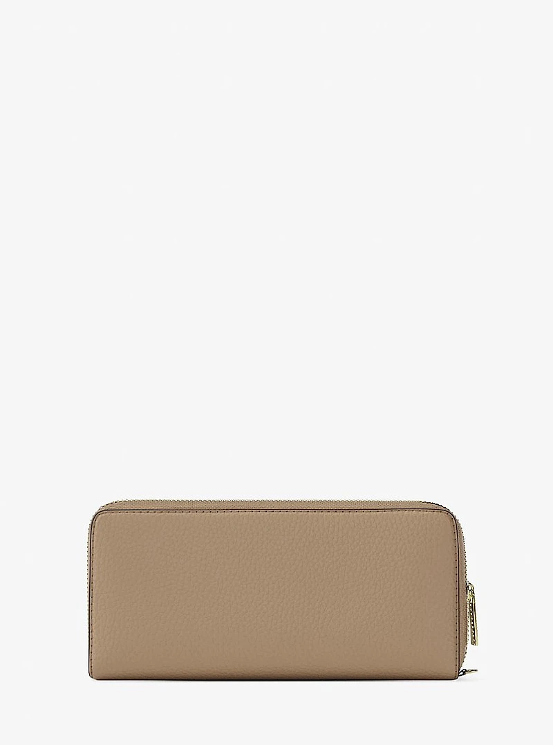 Jet Set Travel Large Pebbled Leather Wristlet