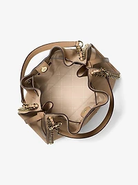 Mina Large Suede Chain Shoulder Bag