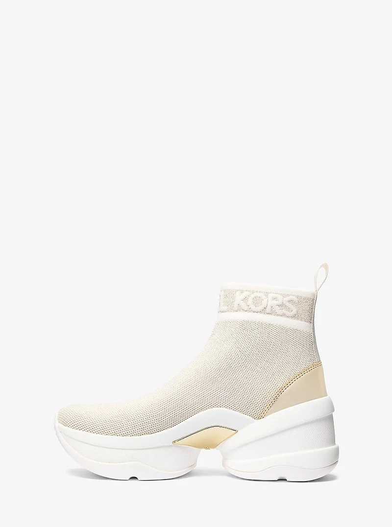 Olympia Metallic Stretch Knit Boot