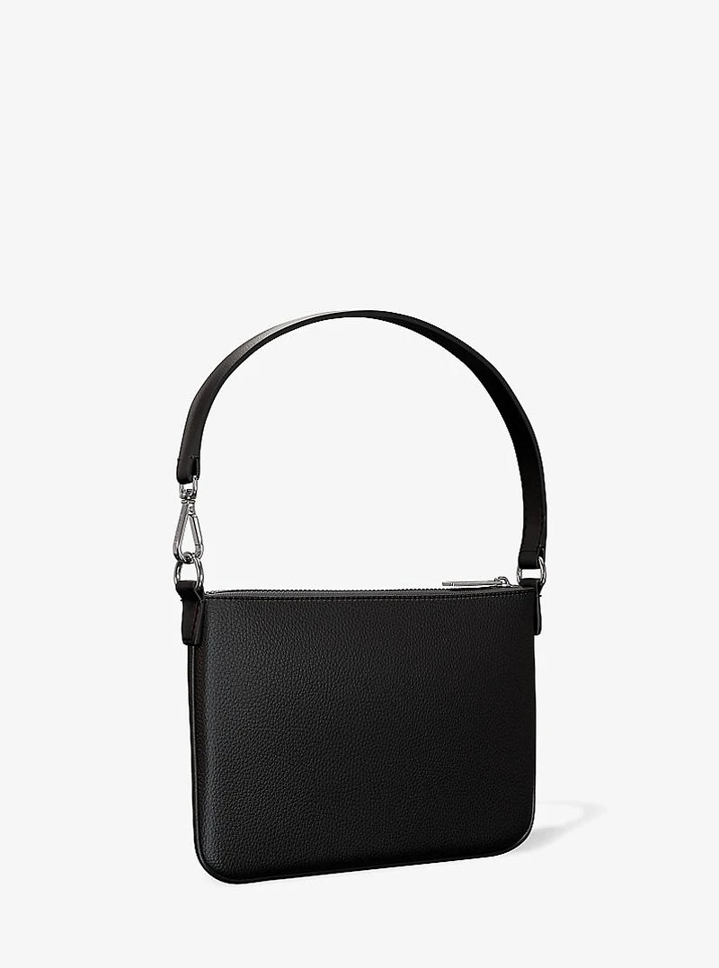 Jet Set Small Pebbled Leather Convertible Wristlet