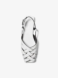 Irene Woven Leather Slingback Sandal