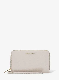 Large Pebbled Leather Smartphone Wristlet