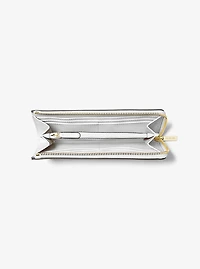 Jet Set Travel Large Saffiano Leather Quarter-Zip Wallet