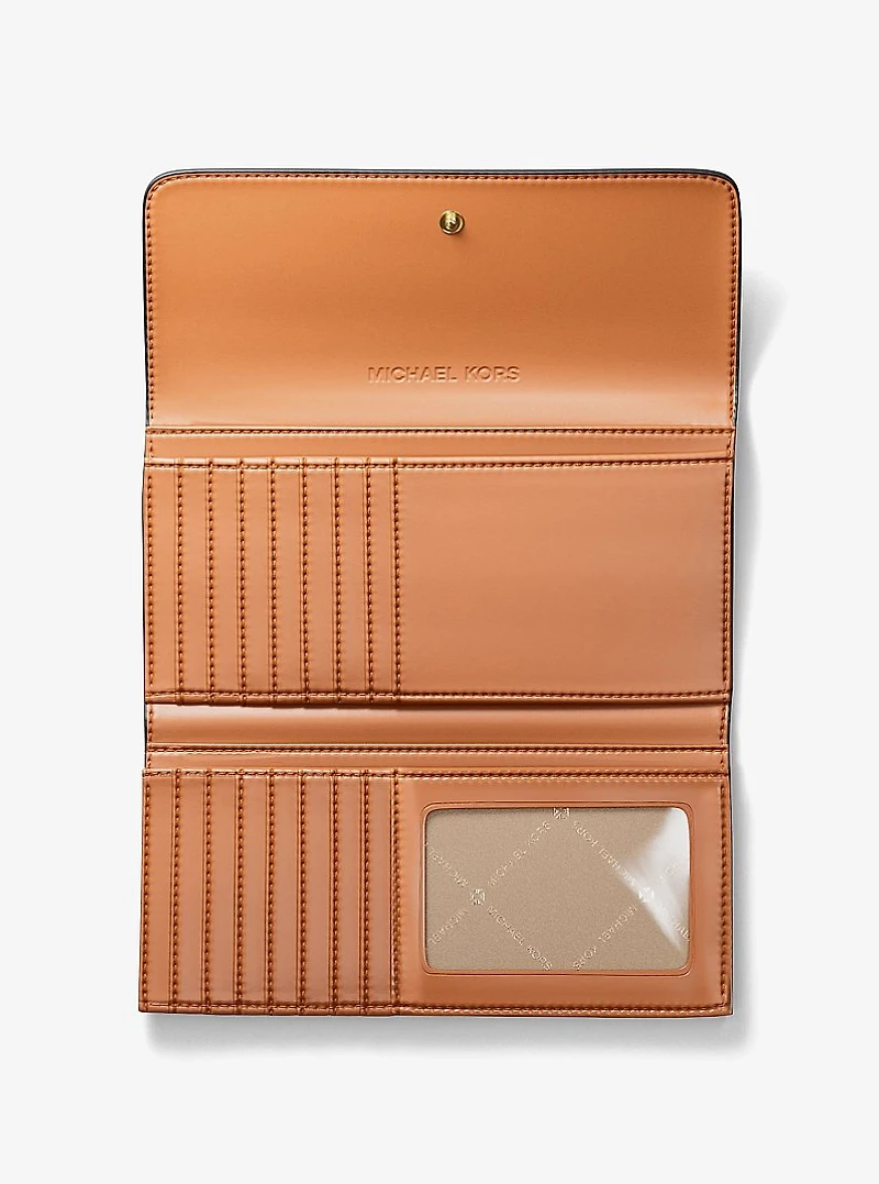 Jet Set Large Signature Logo Tri-Fold Wallet