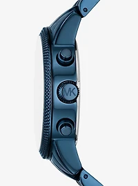 Oversized Hutton Blue-Tone Watch