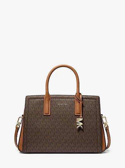 Laila Medium Signature Logo Satchel