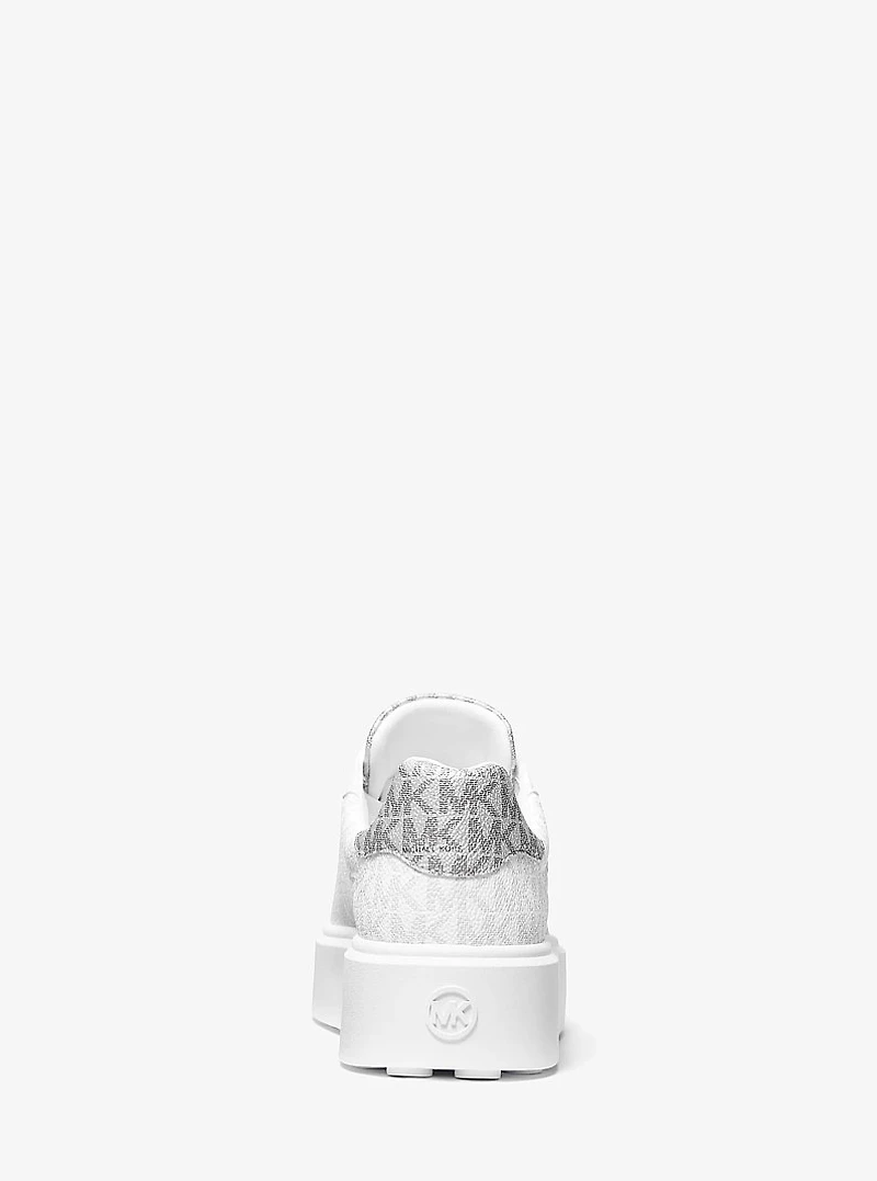 Romey Metallic Two-Tone Signature Logo Platform Sneaker