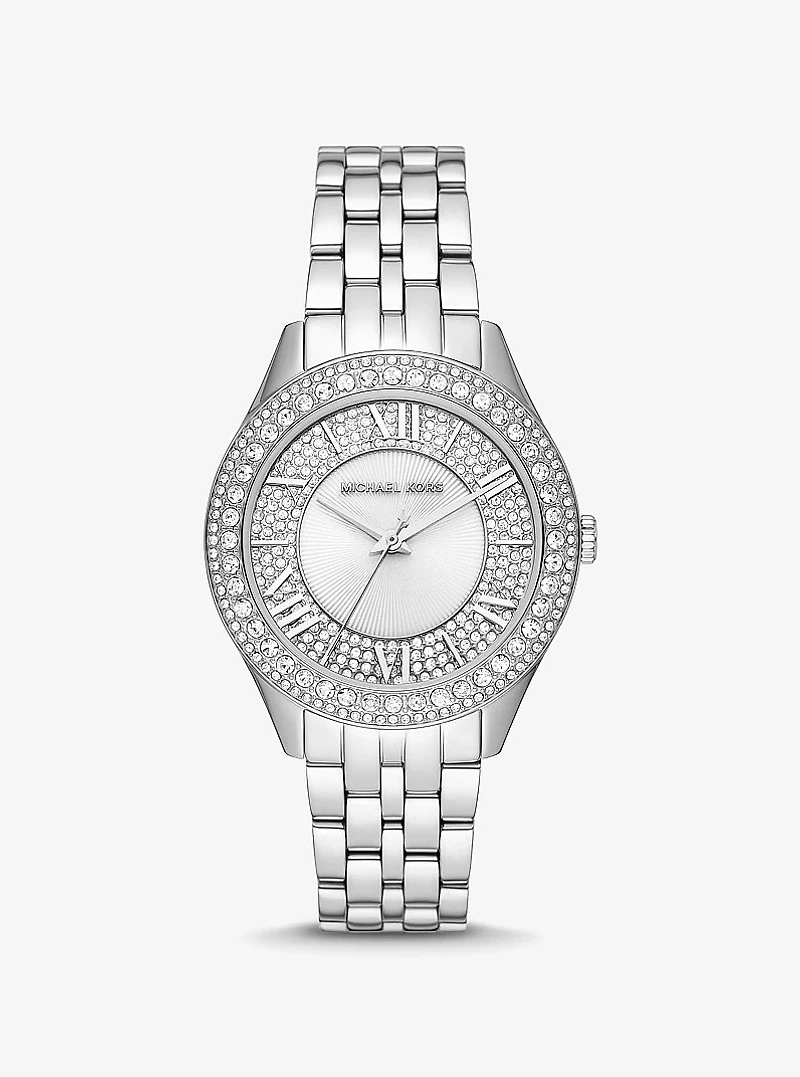 Harlowe Pavé Silver-Tone Watch