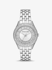 Harlowe Pavé Silver-Tone Watch
