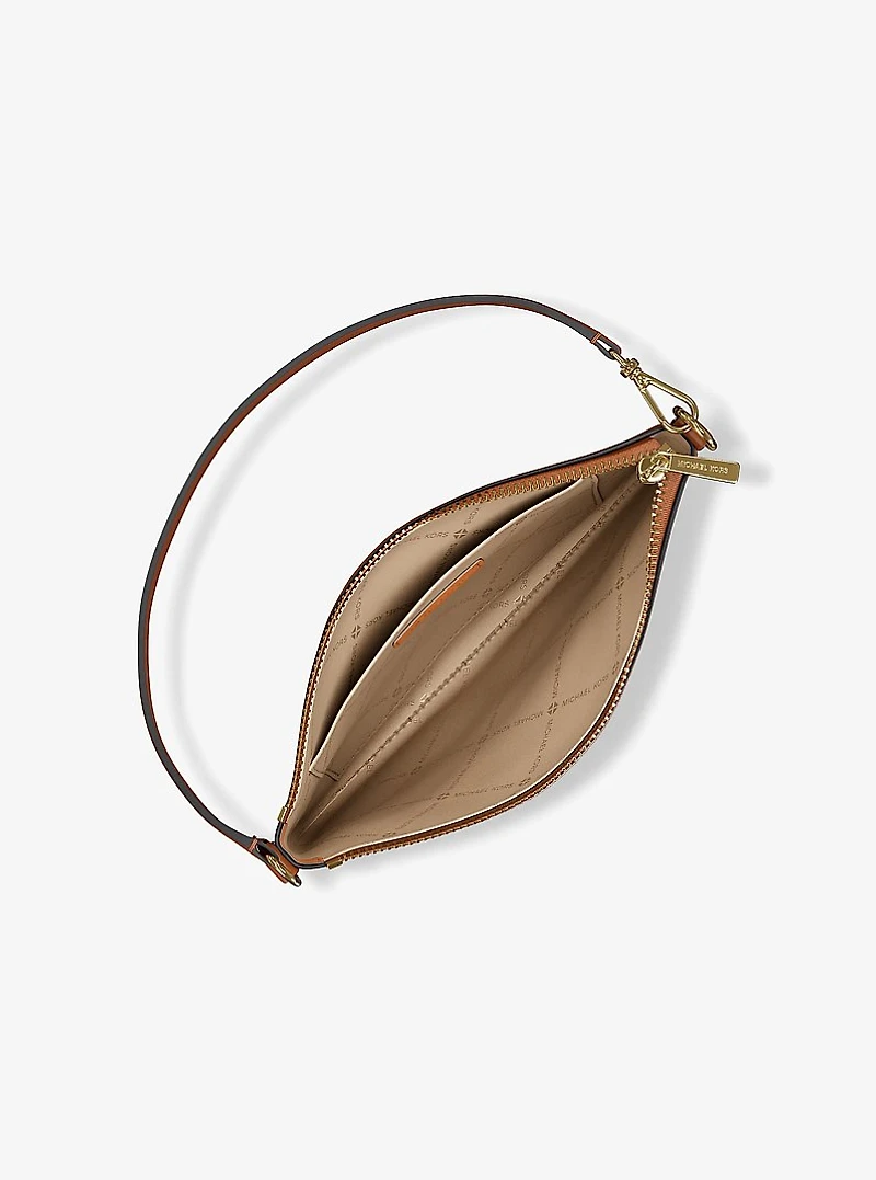 Jet Set Small Pebbled Leather Convertible Wristlet