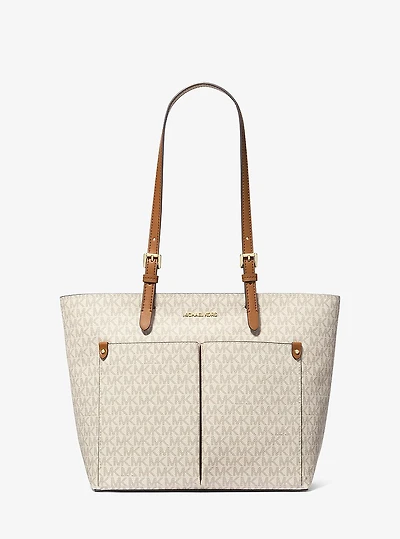Jet Set Medium Logo Pocket Tote Bag