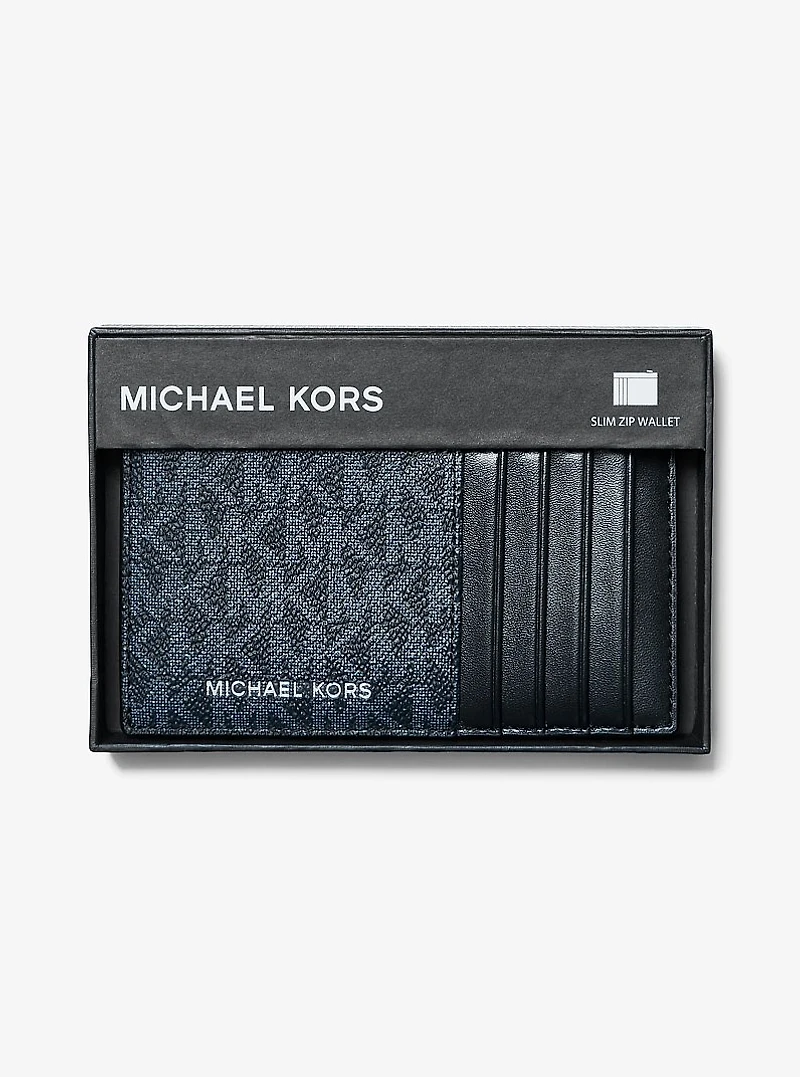 Cooper Slim Signature Logo Zip Wallet