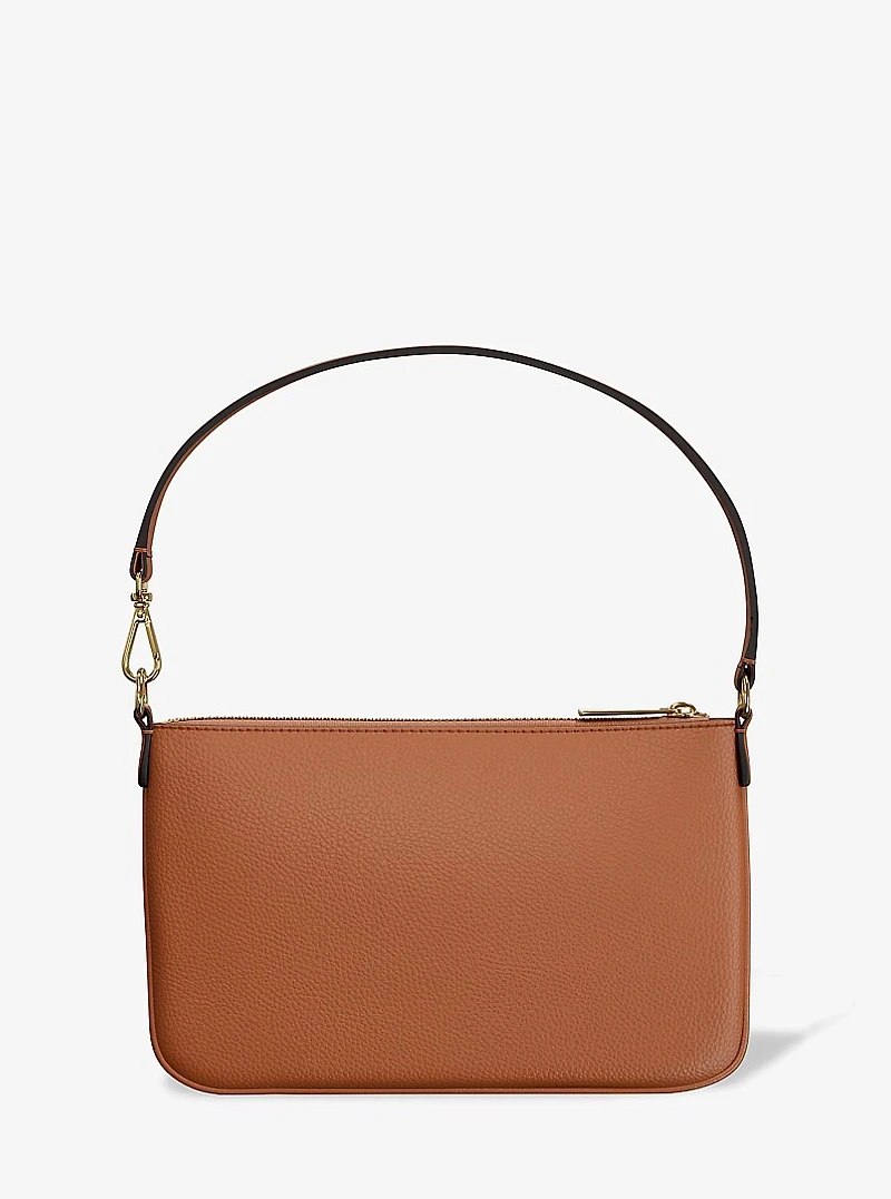 Jet Set Small Pebbled Leather Convertible Wristlet