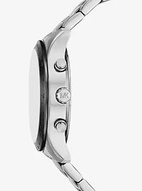 Oversized Berkley Pavé Silver-Tone Watch