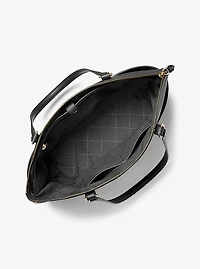 Sullivan Large Saffiano Leather Top-Zip Tote Bag