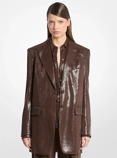 Sequined Boyfriend Blazer