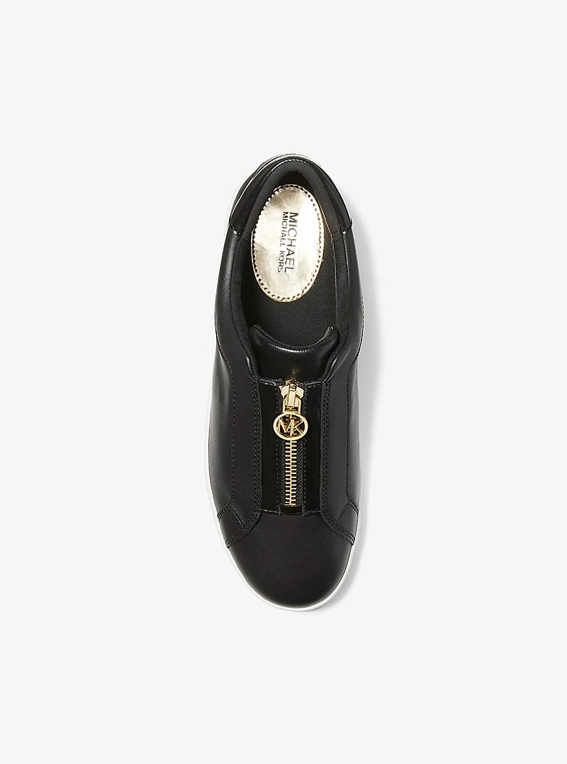 Keaton Leather Zip-Up Sneaker