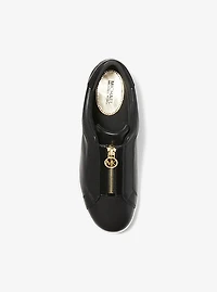Keaton Leather Zip-Up Sneaker