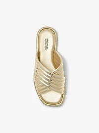 Portia Metallic Slide Sandal