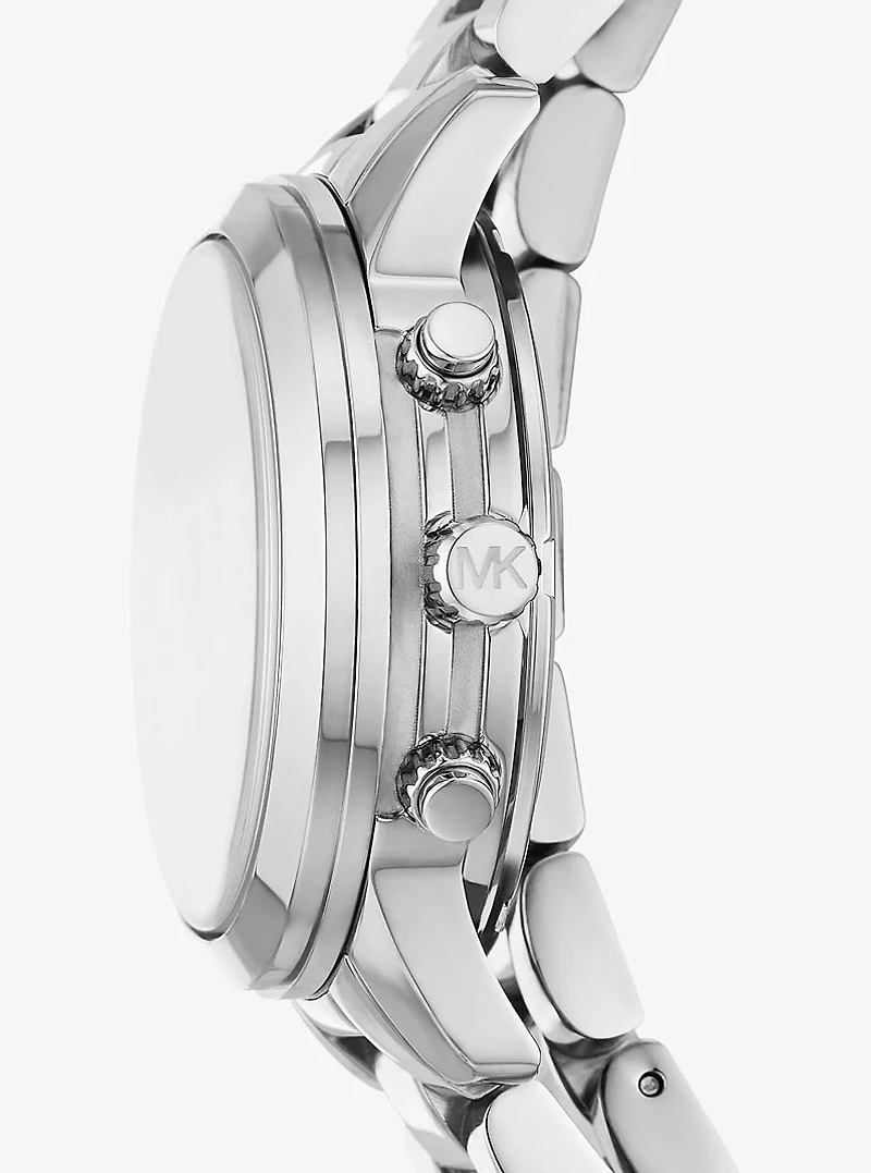Runway Rhodium-Plated Stainless Steel Triple Wrap Watch