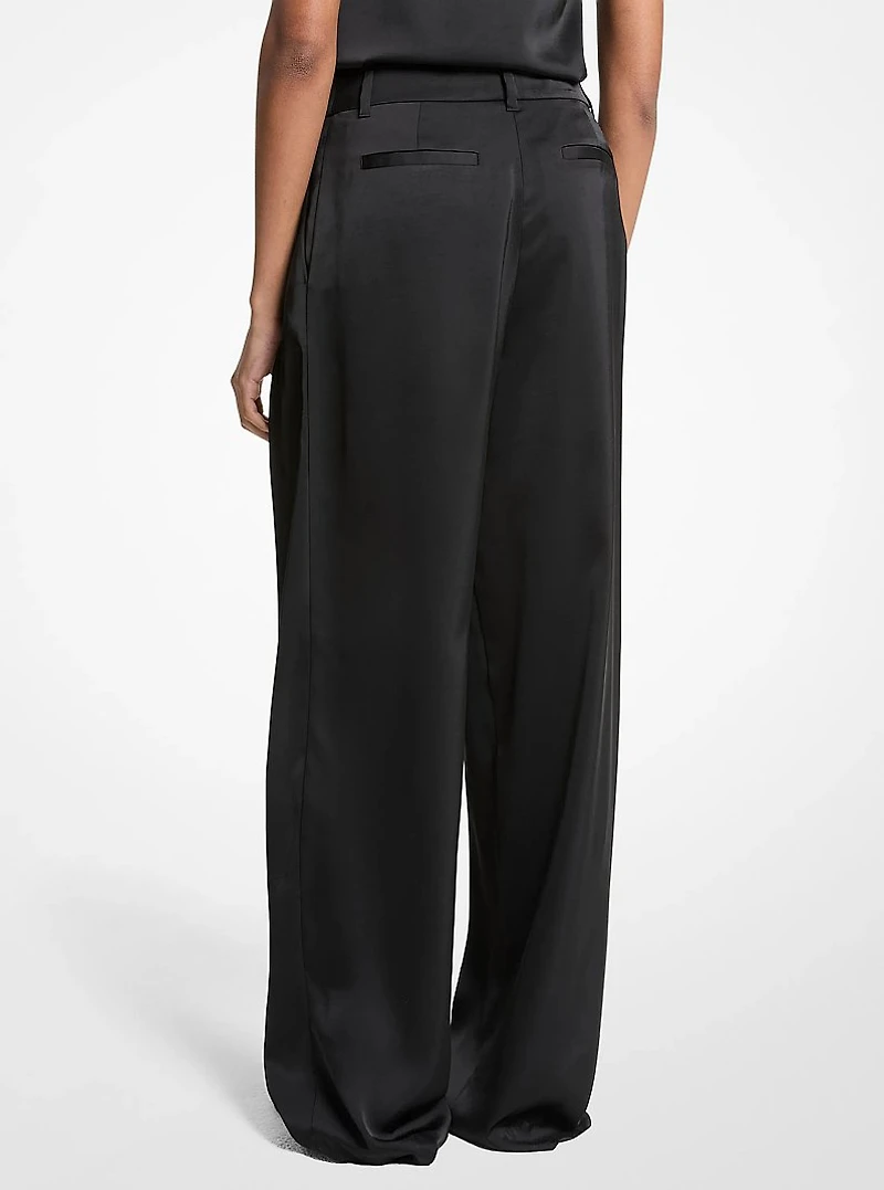 Drapey Satin Wide Leg Pants