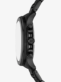 Oversized Sage Black-Tone Watch