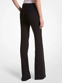 Haylee Double Crepe Sablé Flared Trousers