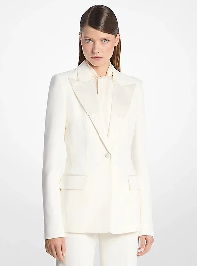 Georgina Hand Embellished Double Crepe Sablé Blazer
