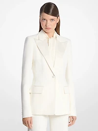 Georgina Hand Embellished Double Crepe Sablé Blazer