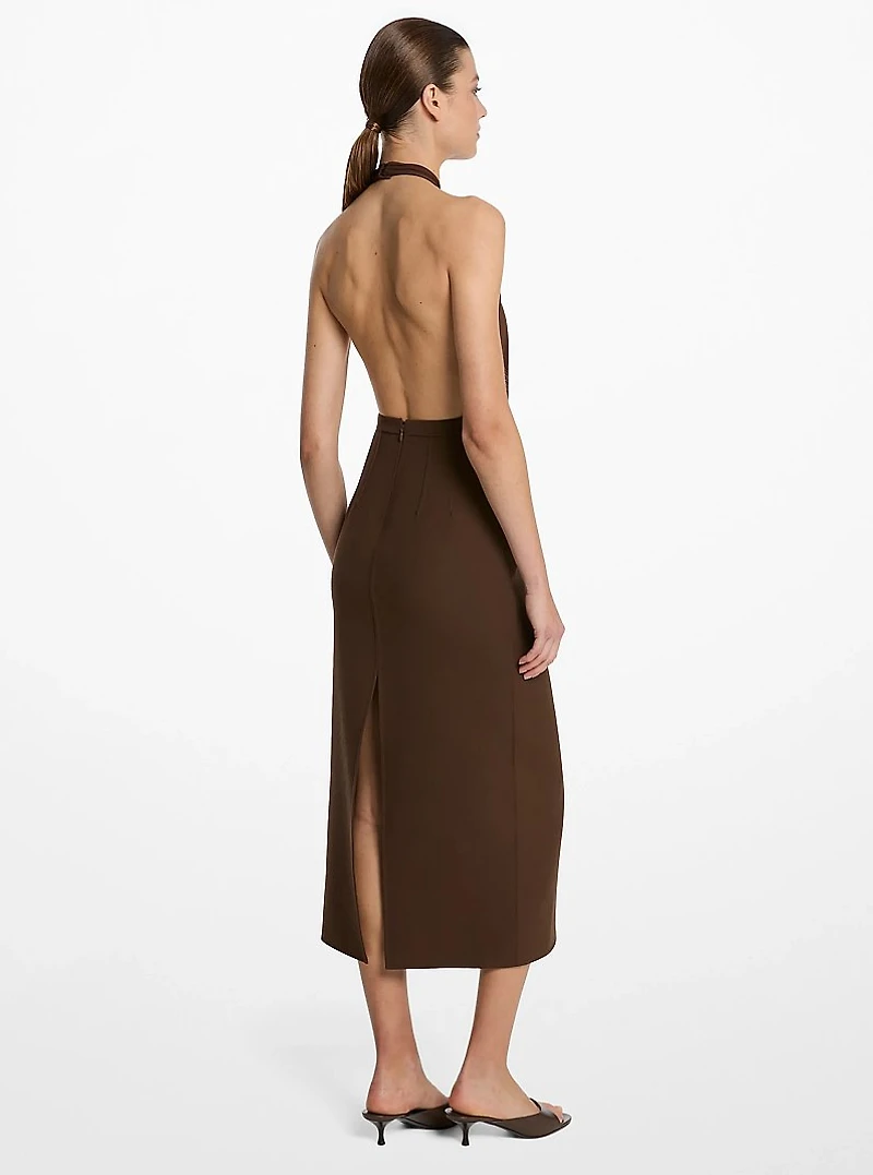 Wool Crepe Pencil Skirt