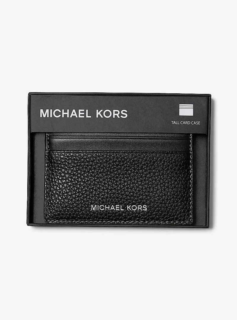 Cooper Pebbled Leather Tall Card Case