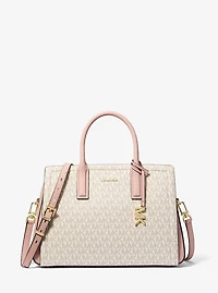 Laila Medium Signature Logo Satchel