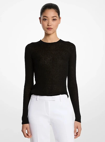 Hutton Ribbed Superfine Linen-and-Cotton Blend Sweater