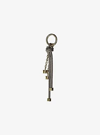 Gold-Tone and Speckled Cord Bag Charm