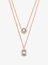 Precious Metal-Plated Double Layered Necklace