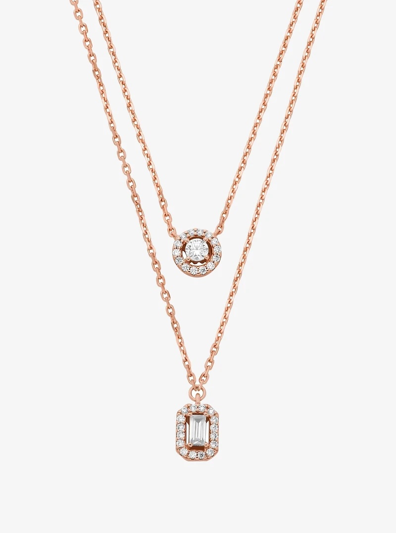 Precious Metal-Plated Double Layered Necklace