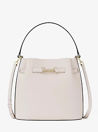 Carson Medium Pebbled Leather Convertible Bucket Crossbody Bag