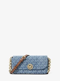 Nolita Small Logo Jacquard Denim Crossbody Bag