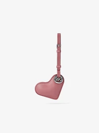 Puffy Heart Leather Bag Charm