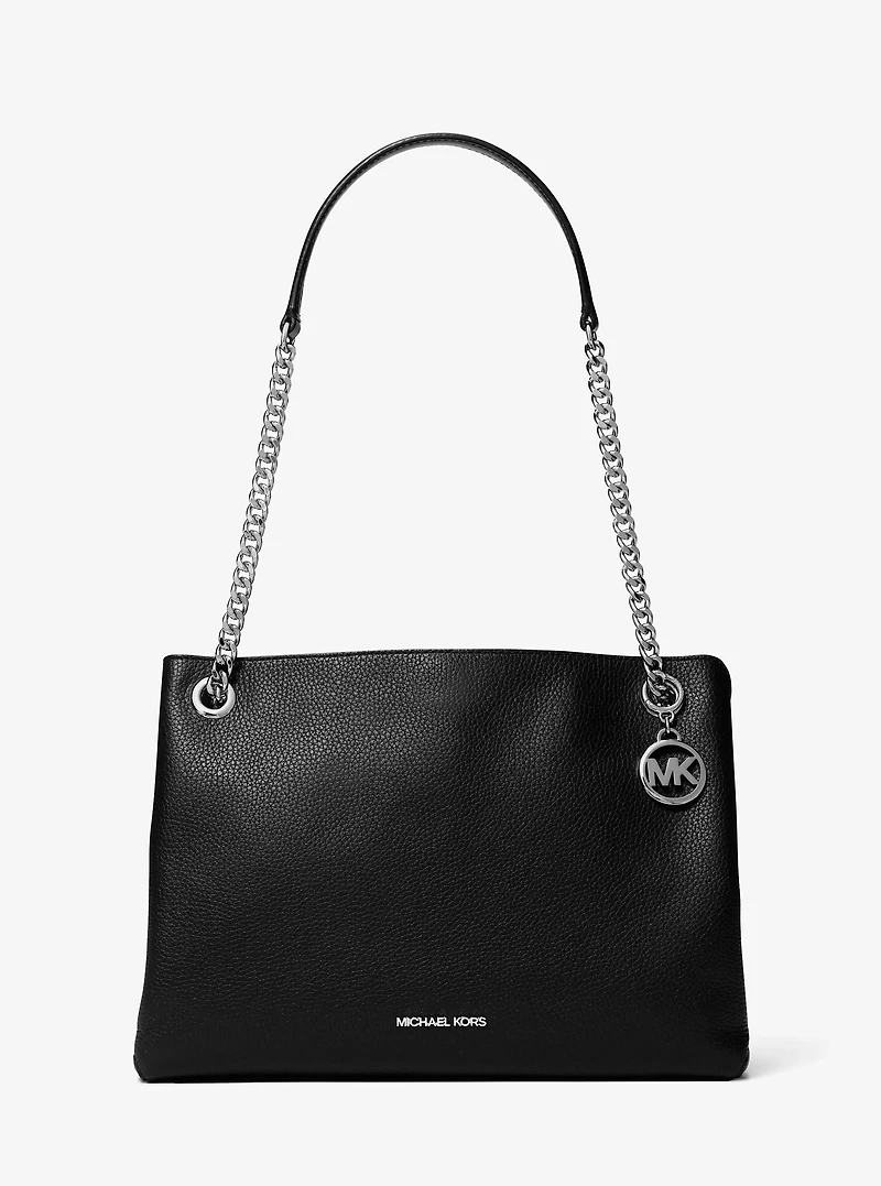 Christina Medium Pebbled Leather Messenger Bag