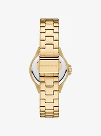 Mini Lennox Pavé Gold-Tone Watch