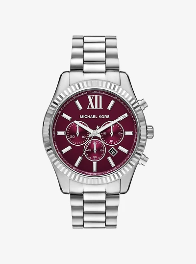 Oversized Lexington Silver-Tone Watch