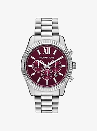 Oversized Lexington Silver-Tone Watch