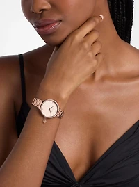 Mini Pyper Pavé Rose Gold-Tone Watch
