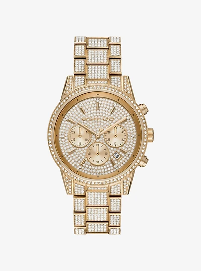Bryant Pavé Gold-Tone Watch
